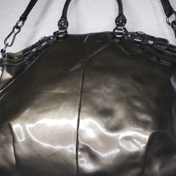 Coach 18627 Madison Pewter Patent Leather Lindsey - Picture 14 of 16